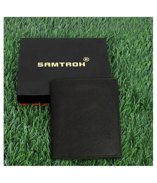 samtroh PU Black Casual Regular Wallet