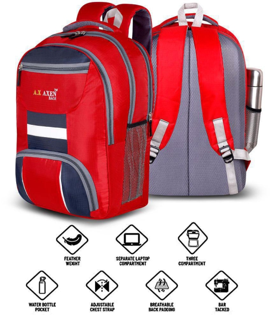 AXEN BAGS 34 Ltrs Red Laptop Bags