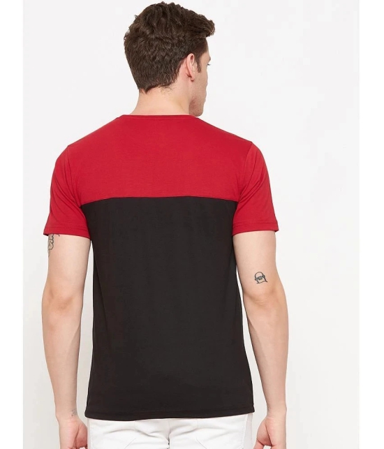 Lycos Cotton Blend Regular Fit Colorblock Half Sleeves Mens T-Shirt - Black ( Pack of 1 ) - None