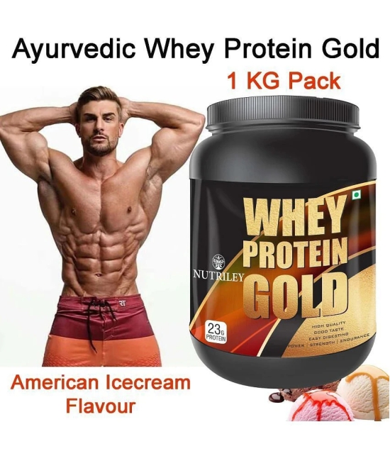 Nutriley Whey Gold Whey Protein ( 1000 gm , American Icecream - Flavour )