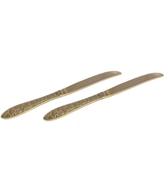 A & H ENTERPRISES - Brass Brass Table Knife ( Pack of 2 ) - Brass