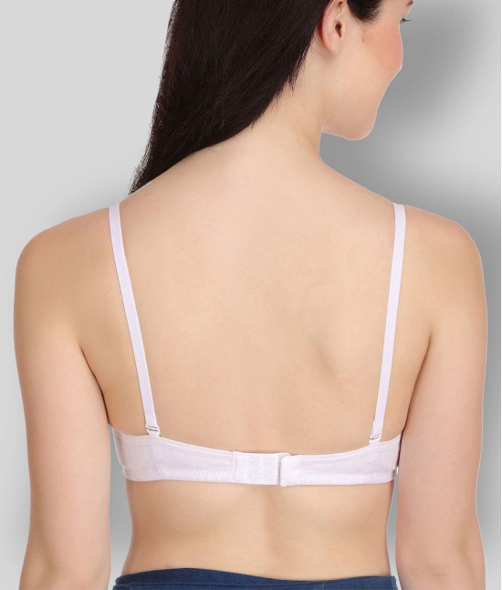 Softskin - White Cotton Blend Lightly Padded Women's T-Shirt Bra ( Pack of 2 ) - 36B