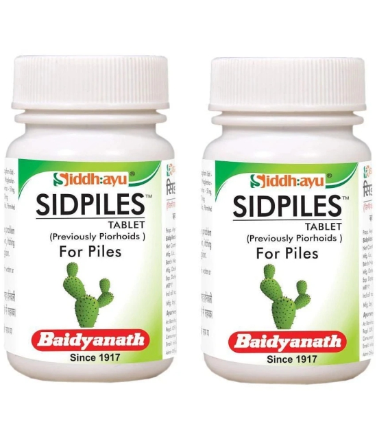 Baidyanath Sidpiles Ayurvedic Pile Tablet 50 gm Pack Of 2