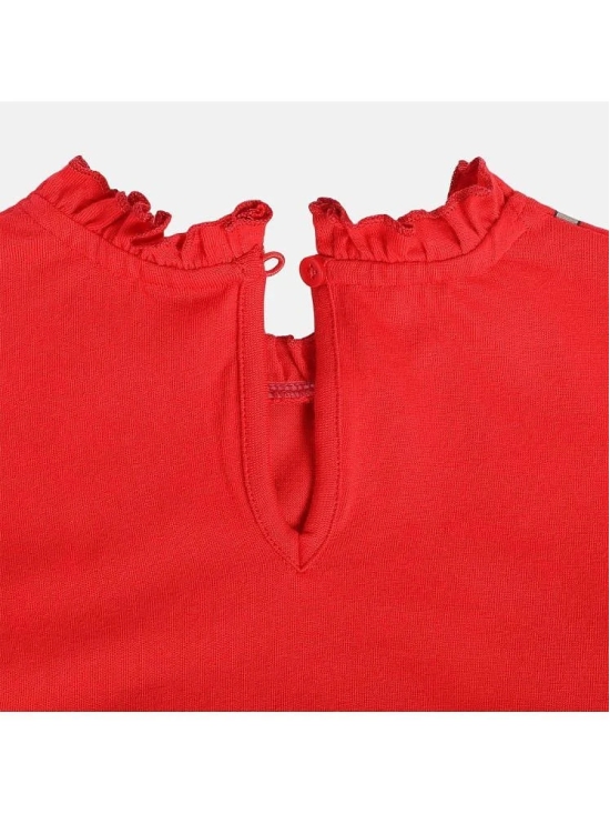 MINI KLUB Pack of 1 Baby Girls Cotton Top ( Red ) - None