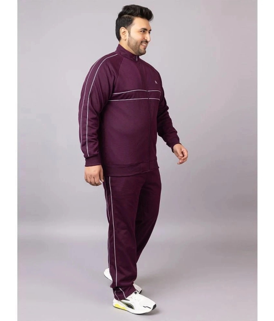 YHA Rough Red Fleece Regular Fit Mens Tracksuit ( Pack of 1 ) - None