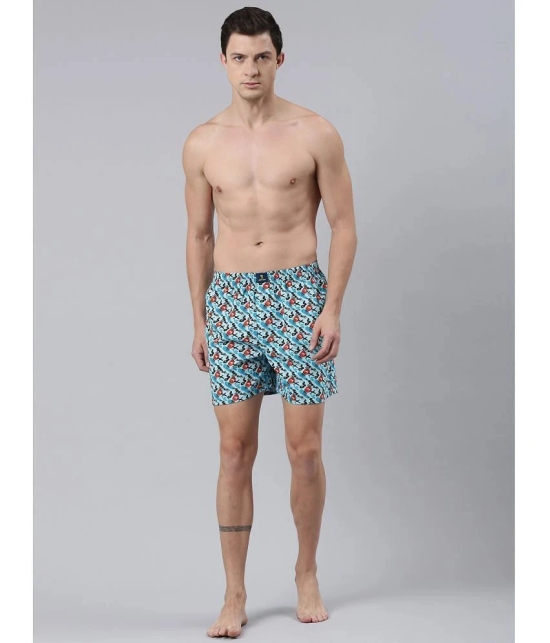 Joven Blue Cotton Mens Boxer- ( Pack of 2 ) - None