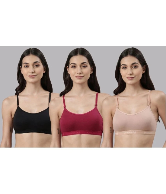 Dollar Missy Multicolor Cotton Non Padded Womens Bralette Bra ( Pack of 3 ) - None