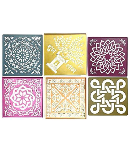 Vardhman Multicolour Powder Rangoli - Pack of 6