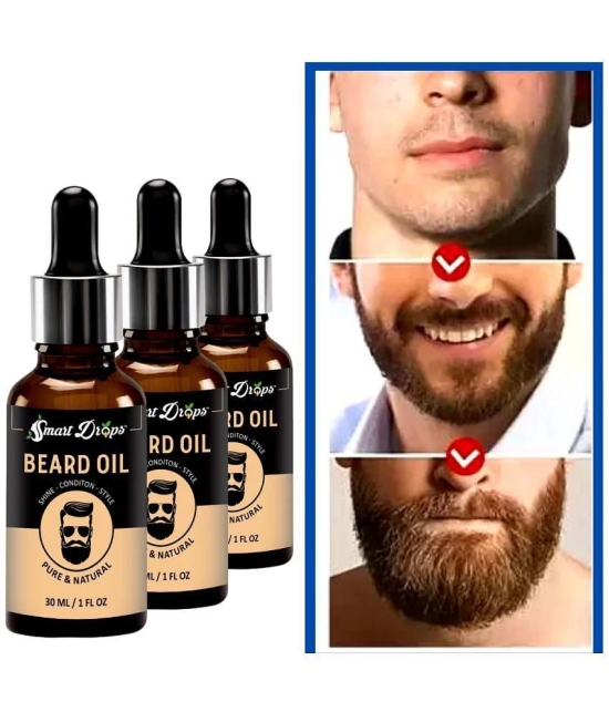 Smartdrops - 30mL Promotes Beard Growth Beard Oil ( Pack of 3 )