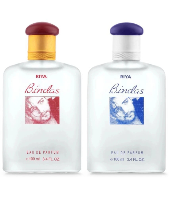 Riya Bindas Red & Blue 100ml Each Eau De Parfum (EDP) For Men ( Pack of 2 )