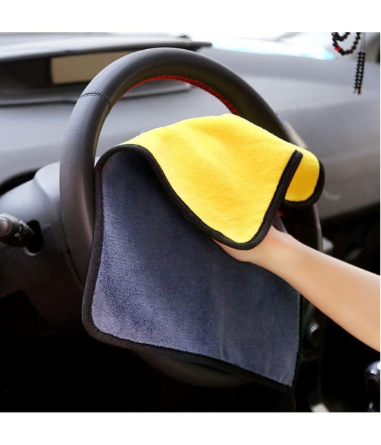 INGENS - Yellow 600 GSM Microfiber Cloth For Automobile ( Pack of 1 )