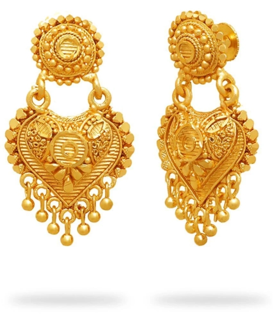 LUV FASHION Golden Chandbalis Earrings ( Pack of 1 ) - Golden