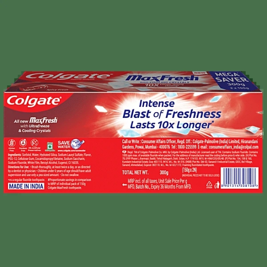 Colgate Maxfresh Red Gel Toothpaste, 300 Gm