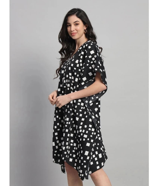 Curvydrobe Crepe Black Beach Dresses - - None