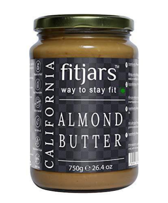 FITJARS Keto Vegan Premium California Almond Butter Smooth Unsalted ,(Immunity Booster /Natural ) 750 g