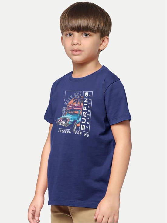 Teen Boys Navy Graphic Print T-Shirt