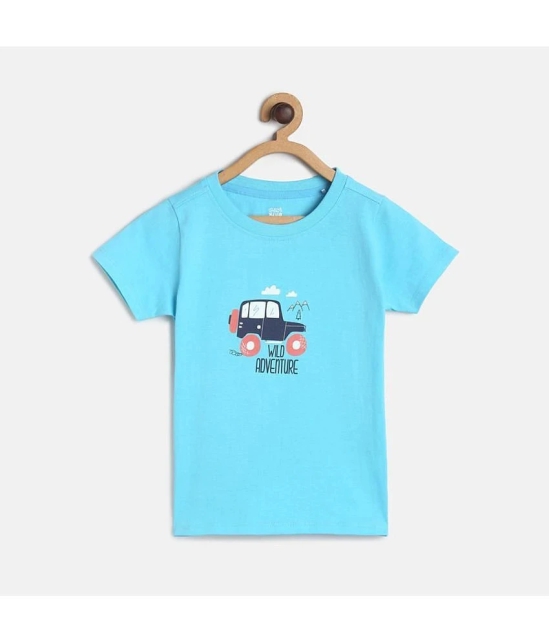 MINI KLUB - Blue 100% Cotton Girls T-Shirt ( Pack of 1 ) - None