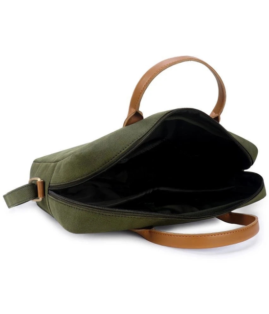 Walrus Green Canvas Office Bag - Green