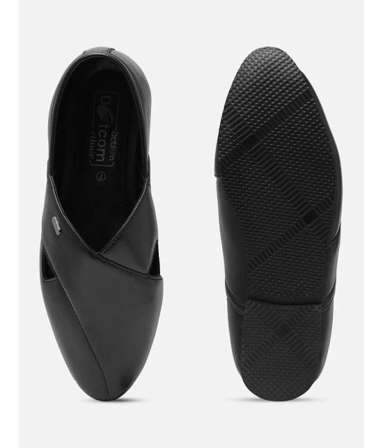 Action Action Ethnic Shoes For Men Black Mens Slip-on Shoes - None