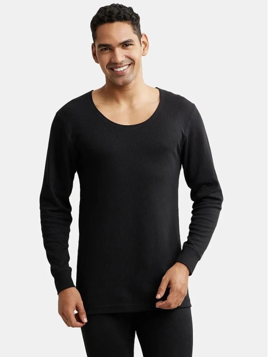 Jockey Pack of 1 Cotton Blend Mens Thermal Tops ( Black ) 2401 - None