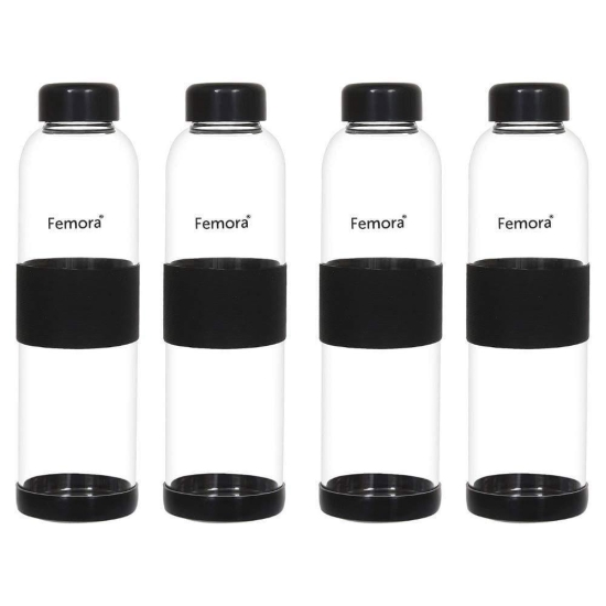 Femora Borosilicate Glass Silicone Grip Fridge Bottle