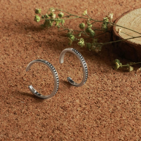 Silver Blooming Toe Ring Set