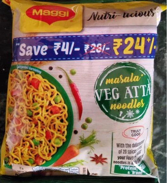 Maggi Masala Veg Atta Noodles - 72.5g