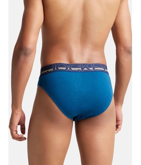 Jockey US17 Men Super Combed Cotton Rib Solid Brief - Poseidon - None