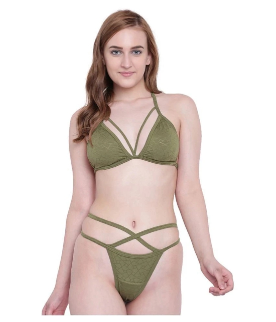 La Intimo Polyester Green Beach Dresses - S