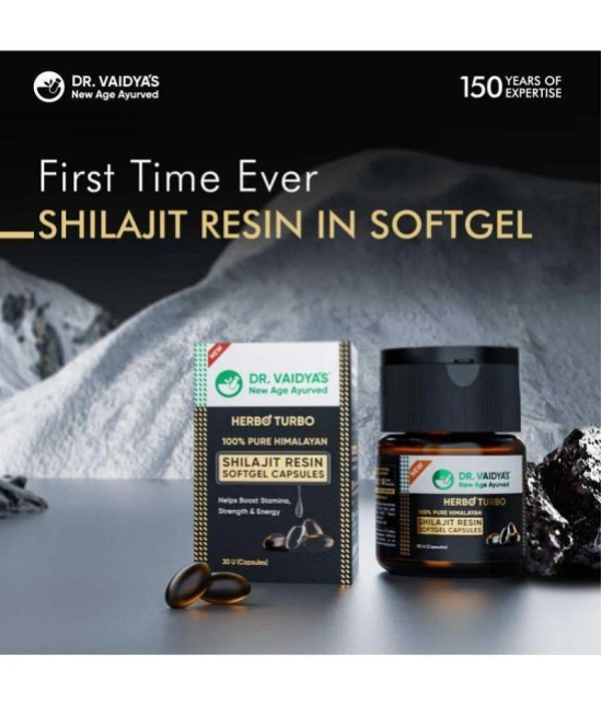 Dr. Vaidya's Herbo24Turbo Shilajit Resin in Softgel Capsules, 100g