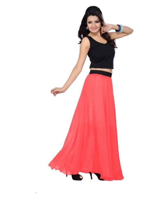 Sttoffa Georgette A-Line Skirt - Red - 38