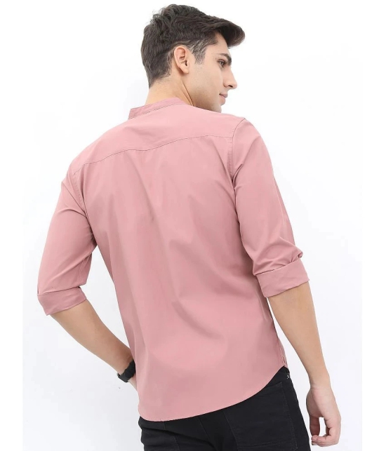 Ketch Polyester Slim Fit Solids Full Sleeves Mens Casual Shirt - Pink ( Pack of 1 ) - None