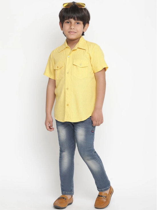 Oxolloxo Boys Yellow Casual Shirt