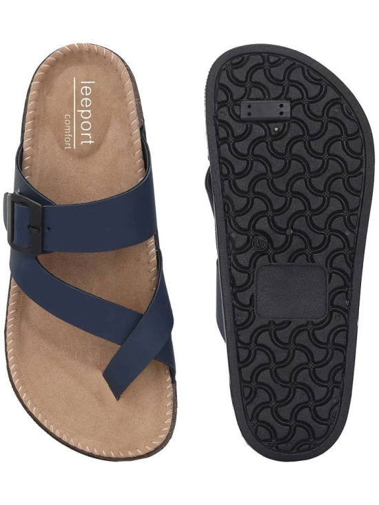 Leeport Blue Mens Daily Slipper - None