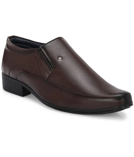 Leeport Brown Mens Mocassin Formal Shoes - None