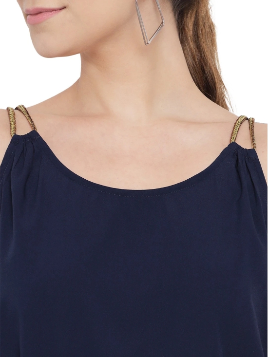 ALL WAYS YOU Women Top Crepe fabric  Blue XS