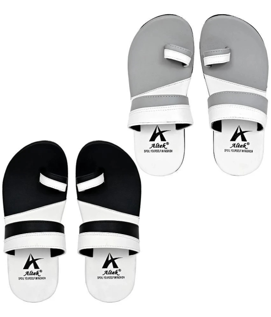 Altek Grey Mens Thong Flip Flop - None