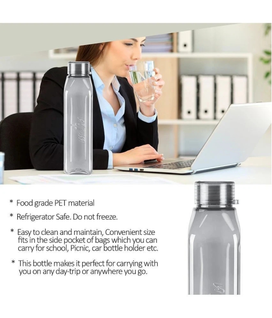 Milton Prime 1000 Pet Water Bottle, Set of 2, 1 Litre Each, Grey - Grey