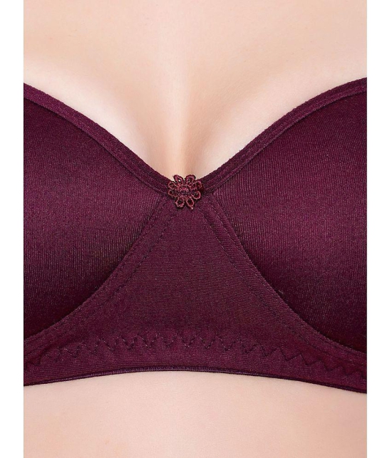 KYODO - Wine Cotton Womens Bra & Panty Set ( Pack of 1 ) - None