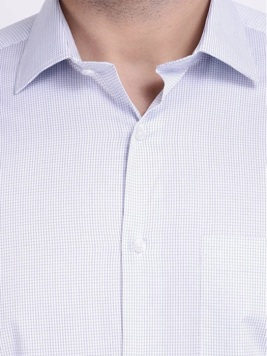 Premium Micro Checked Spread Collar Jacquard Cotton Formal Shirt