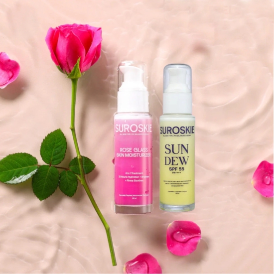 Sun Dew Sunscreen + Rose Glass Moisturizer