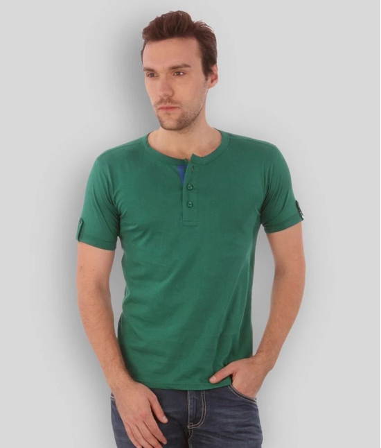 Campus Sutra - Green Cotton Regular Fit Mens T-Shirt ( Pack of 1 ) - S