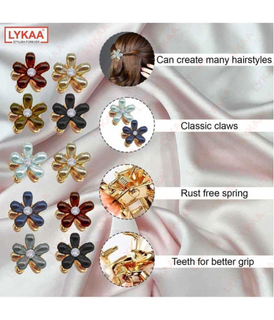 LYKAA Multi Girls Clutcher ( Pack of 10 ) - Multi