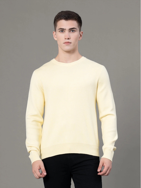 RedTape Round Neck Solid Sweater for Men | Essential Comfort for Every Day