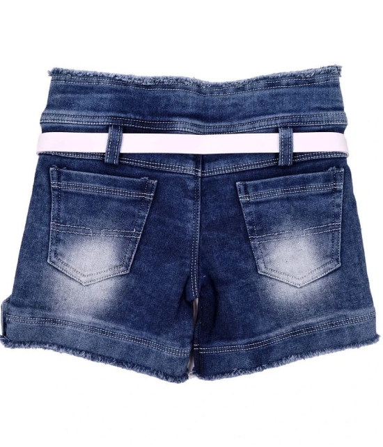 Arshia Fashions - Blue Denim Girls Hot Pants ( Pack of 1 ) - None