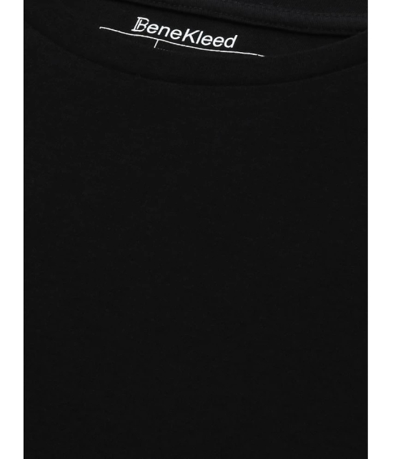 Bene Kleed Cotton Oversized Fit Solid Half Sleeves Mens T-Shirt - Black ( Pack of 1 ) - None