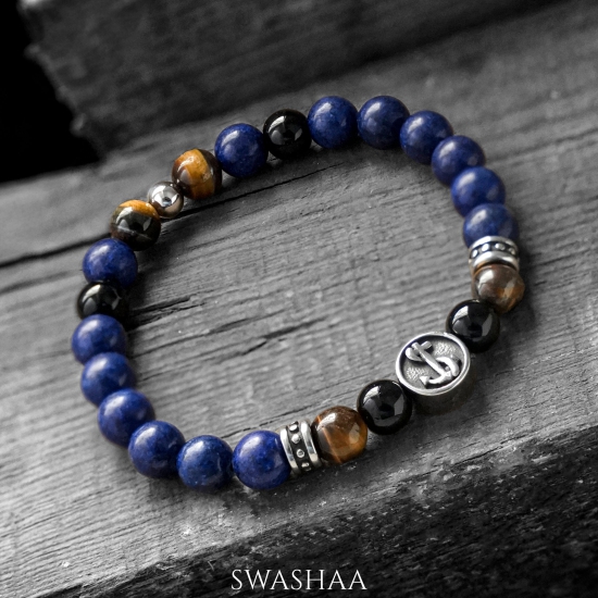 Finley Mens Bracelet-Blue