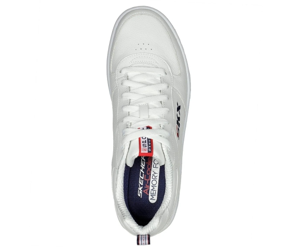 Skechers White Men Sport Court 92 Lace Up Sneakers