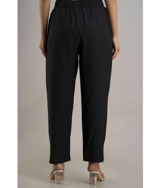 Doriya - Black Rayon Straight Women's Palazzos ( Pack of 1 ) - None