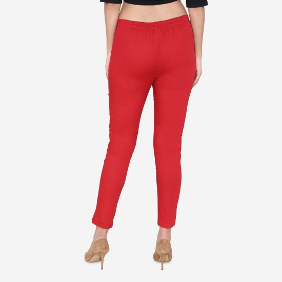 Women's Cotton Formal Trousers - True Red True Red 3XL